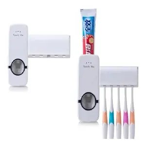 DISPENSADOR DENTAL DE CREMA Y CEPILLOS J