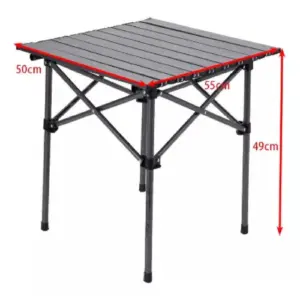 Mesa Plegable Camping Color Negro W03B