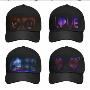 Gorra de béisbol con pantalla LED, sombr