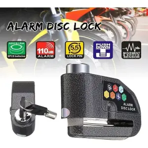 Candado de disco para moto con alarma
