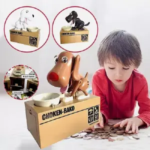 Alcancía De Perro Electrónica Tragamoned