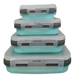 Porta Comida Plegable *4 Recipientes