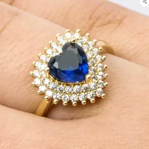 ANILLO CORAZON AZUL