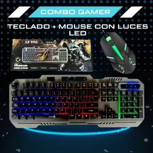 COMBO MOUSE Y TECLADO GAMER LUCES LED: Domina el Juego - COMBO MOUSE Y TECLADO GAMER LUCES LED