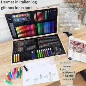 set arte 180 pcs caja madrea de lujo