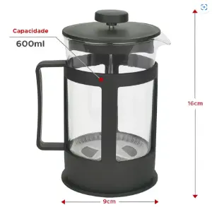 PRENSA FRANCESA DE 600 ML PARA CAFE