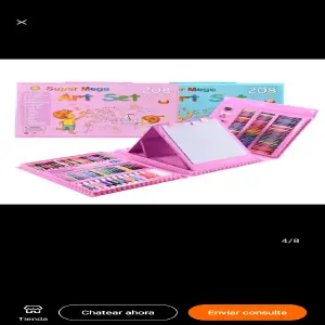 set arte 208 piezas