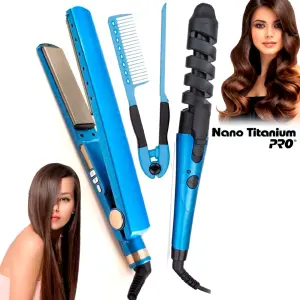 Plancha combo (plancha, rizador y peine)