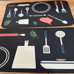 Juego de Alfombra y Accesorios para Cocina: ¡Elegancia y Practicidad! - JUEGO DE ALFOMBRA PARA COCINA UTENSILIOS