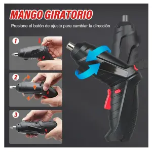 Destornillador Recargable 47 Piezas Estuche: ¡Tu Herramienta Multifuncional Ideal! - Destornillador Recargable 47Pzs Estuche