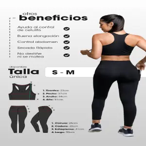 CONJUNTO DEPORTIVO NEGRO S - M
