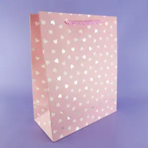 Bolsa de regalo estampada corazones