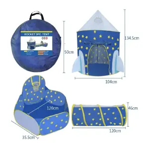 Carpa túnel + piscina + 100 pelotas niño
