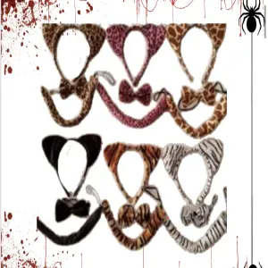 Diadema con cola y moño hallowen