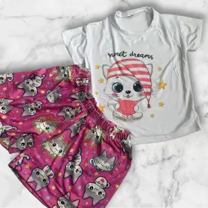 Pijama Piel de durazno Niña Gatita
