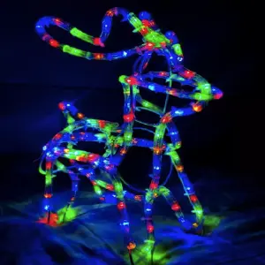 Reno Navidad Estructura Metalica-Luz led