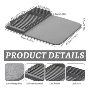 Escurridor Secaplatos Con Tapete Absorbe