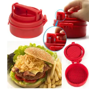 Molde para Hamburguesas Rellenas: ¡Crea Delicias en Casa! - Molde Carne Hamburguesa Rellena Prensa