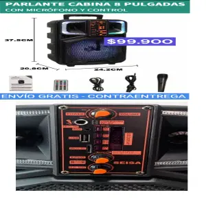 PARLANTE CABINA 8 PULGADAS YX-H833: Sonido Impresionante en un Diseño Compacto - PARLANTE CABINA 8 PULGADAS  YX-H833