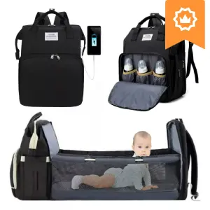 Bolso Panalera Con Cuna Cambiador