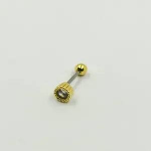 PIERCING DORADO CIRCULO DE CRISTAL