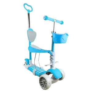 Monopatin Led Scooter 5 en 1 Coche Azul