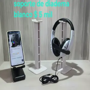 ESPECTACULAR SOPORTE DE DIADEMA blanco