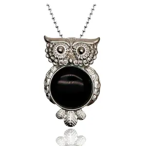Collar Cuarzo Onix Buho Estuche