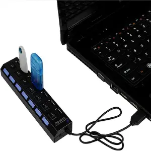 7 puertos USB 2.0 de alta potencia