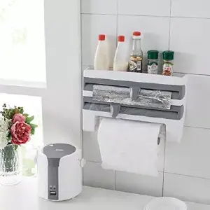 Dispensador Rollo Papel Cocina 4en1