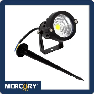 REFLECTOR LED ESTACA 5W NEGRO CALIDO/30