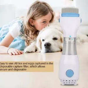 Cepillo en acero para piojos y pulgas