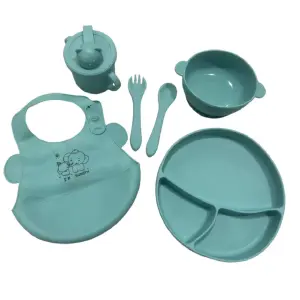 Kit Vajilla Silicona x6 Bebe Niño