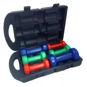 Kit De Mancuernas Encauchetadas De 10 Kg