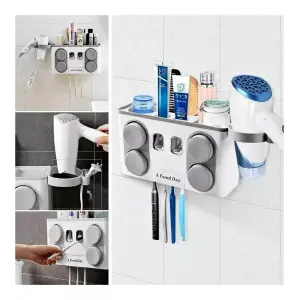 Rack Organizador Baño Cepillo, Crema, Ac