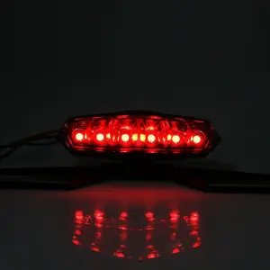 Porta Placa LED Con Luz De Freno Moto