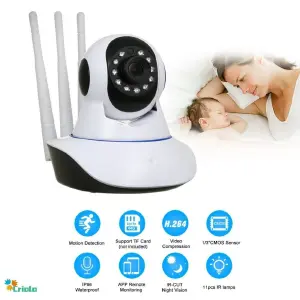 Cámara de Seguridad Wifi IP 3 Antenas Mo