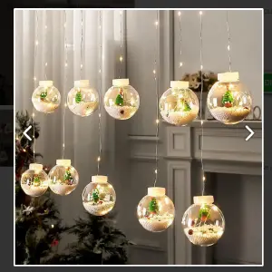 LUCES NAVIDAD BOLA DE NIEVE