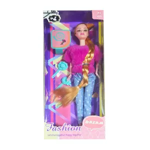 Muñeca Vestido Ganchos Cabello Juguete