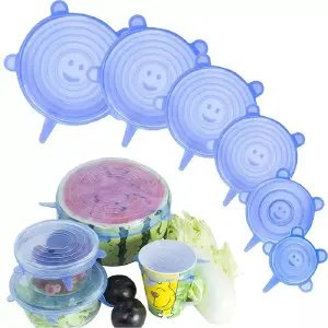 Tapas de silicona multiusos set x 6