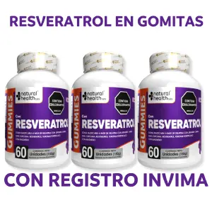 Resveratrol gomitas  x 60 uds x3 invima