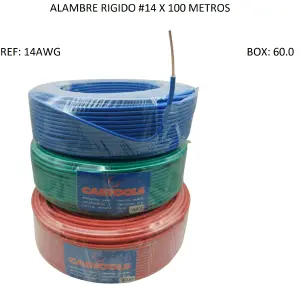 ALAMBRE RIGIDO #14 X 100 MTRS