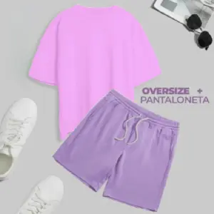 Camiseta Pantaloneta Conjunto LILA+ROSA