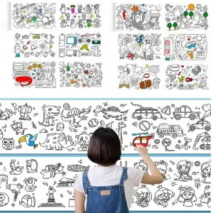 Rollo De Papel Para Colorear Niños