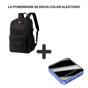 COMBO MORRAL L008 GRIS + POWERBANK PB11