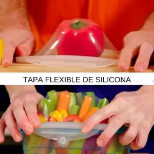 Set Recipientes Con Tapa En Silicona X 6