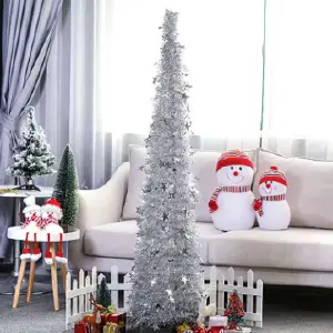 Arbol de Navidad Plegable SurT+Guirnalda