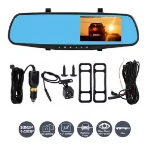 Espejo Retrovisor Doble Camara Dvr Hd