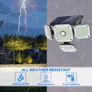 Lampara Led Panel Solar Sensor Giratorio
