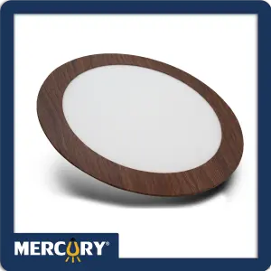PANEL LED MADERA 24W/10" 6500K REDONDO/